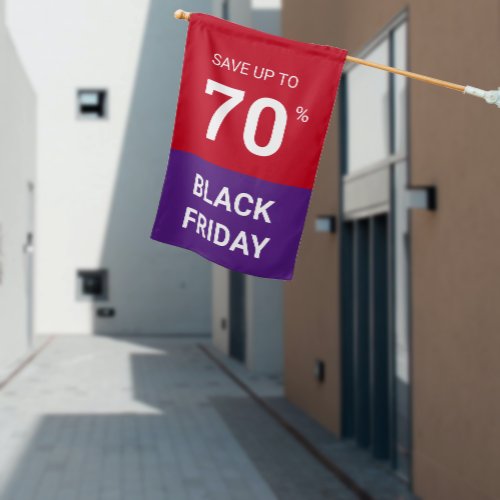 Modern Black Friday Store Discount Sale Promo House Flag