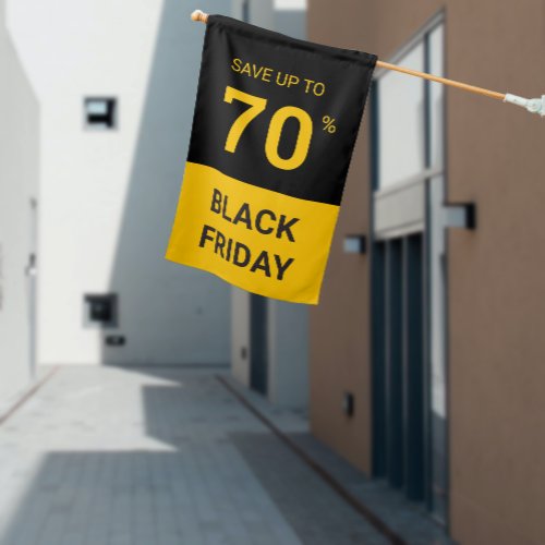 Modern Black Friday Store Discount Sale Promo House Flag