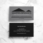 Modern Black General Construction Business Cards at Zazzle