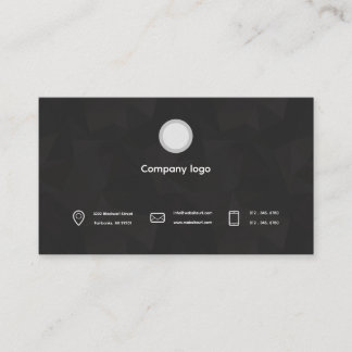 Modern Black Geometric Business Card | Professiona