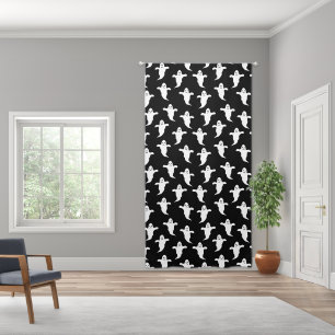 Modern Black Ghosts Halloween Home Decor Blackout Curtains