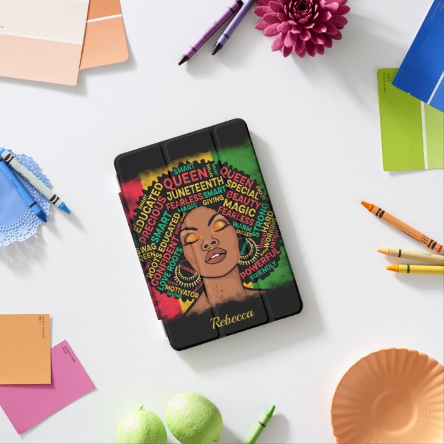 Modern Black Girl Motivational Personalized iPad Mini Cover (In Situ)