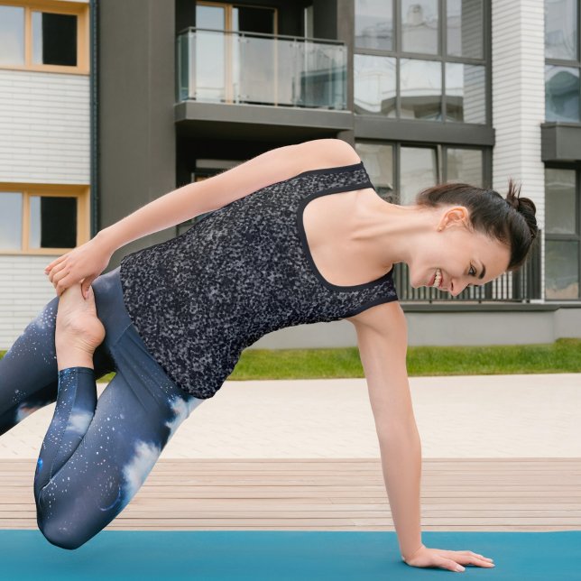 Modern Black Glitter Sparkle Tank Top (Modern Black Glitter Sparkle Tank Top)