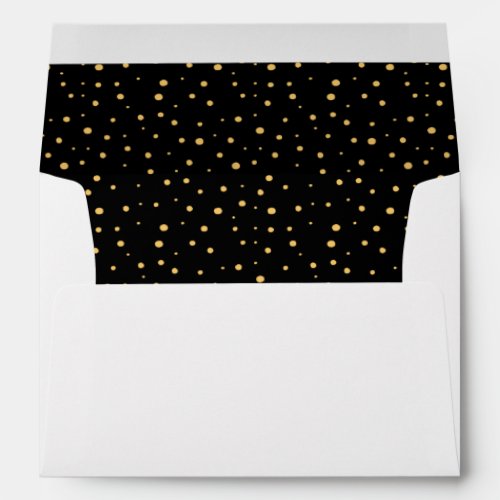 Modern Black Gold 50th Birthday Printed Envelope