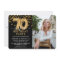 Modern Black & Gold 70th Surprise Birthday Photo