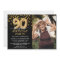 Modern Black & Gold 90th Surprise Birthday Photo