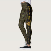 bees in a beehive capri leggings