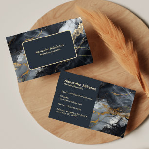 Modern Black Gold Branding Business Card