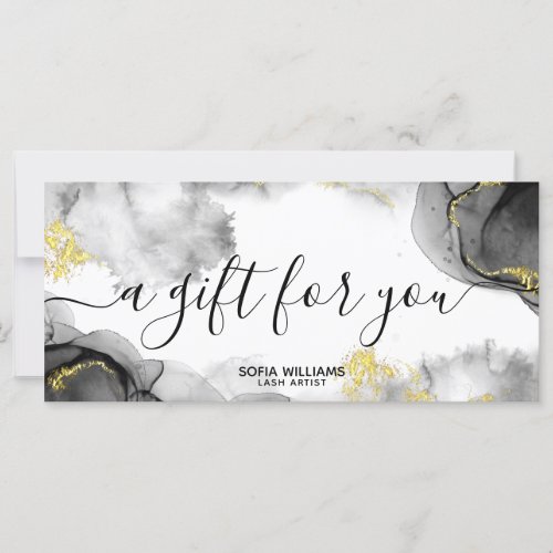 Modern Black Gold Certificate Gift Card Add Logo