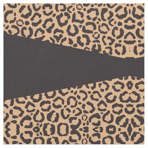 Modern Black Gold Cheetah Leopard Animal Print Fabric