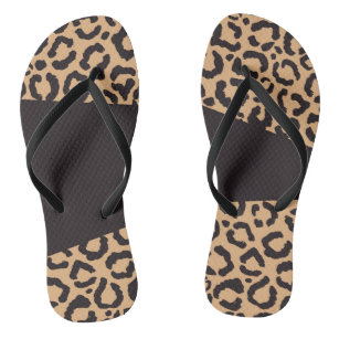 leopard skin flip flops