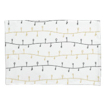 Modern Black Gold Christmas Lights Pattern