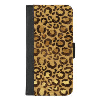 Modern Black Gold Foil Cheetah Animal Pattern