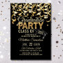 Modern Black Gold Glitter 2024 GRADUATION Party Invitation