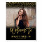 Modern Black Gold Glitter Sweet 16 Photo Welcome