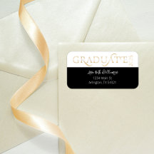 Modern Black Gold Graduation Address