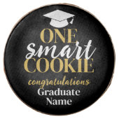 Modern Black Gold Graduation - One Smart  Chocolate Covered Oreo (Front)