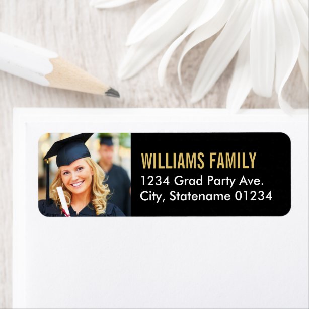 Graduation Return Address Labels Zazzle