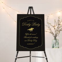 Modern Black & Gold Horse Race Derby Equestrian