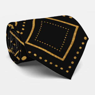 Modern Black Gold Mens Fashion Neck Tie