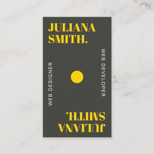 Modern black  gold minimal Business card