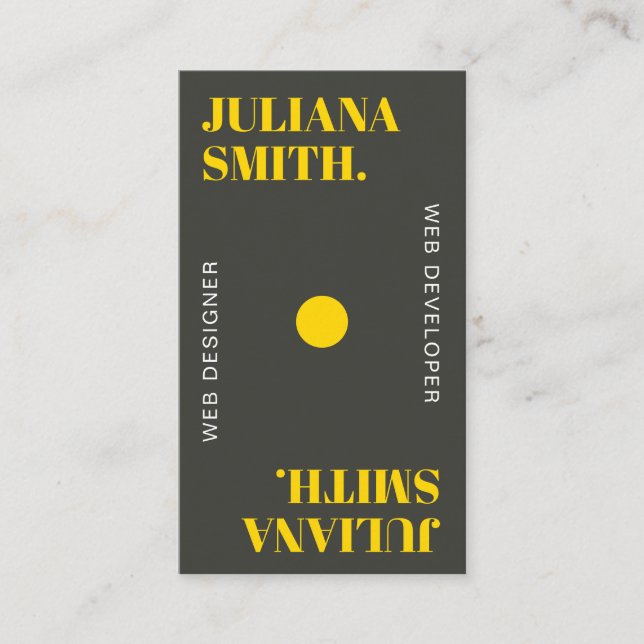 Modern black & gold minimal Business card (Front)