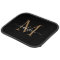 Modern Black Gold Monogram Elegant Classic Script