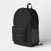 Black and Gold Urban Backpack with Minimalist Design Vegan Urban Luxe Backpack 13” | BYMANYC ® New York  main image 3