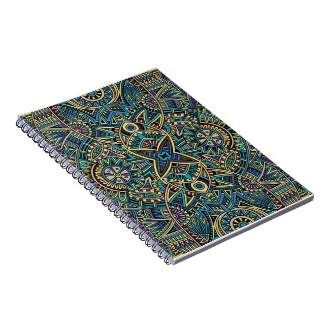 Modern Black Gold Monogram Script Name Initial  Notebook (Right Side)