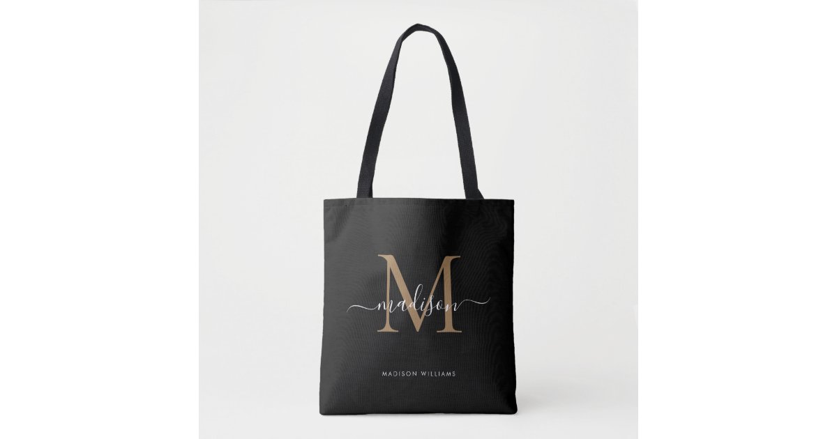 Modern Monogram Tote Bags