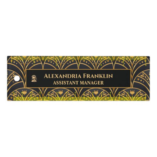 Modern Black Gold Office Professional Personalize Ruler