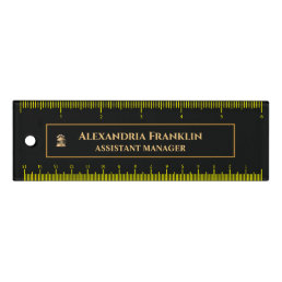 Modern Black Gold Office Professional Personalize Ruler