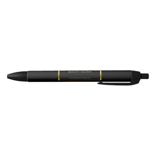 Modern black gold professional promotional black ink pen