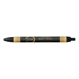 Modern black gold professional promotional logo pen