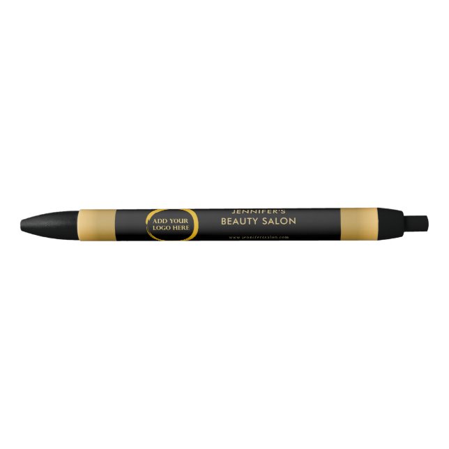Modern black gold professional promotional logo pen (Front)