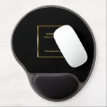 Modern black gold promotional professional gel mouse pad<br><div class="desc">Modern black gold promotional professional Gel Mouse Pad.
Add your own name and website to personalize.</div>