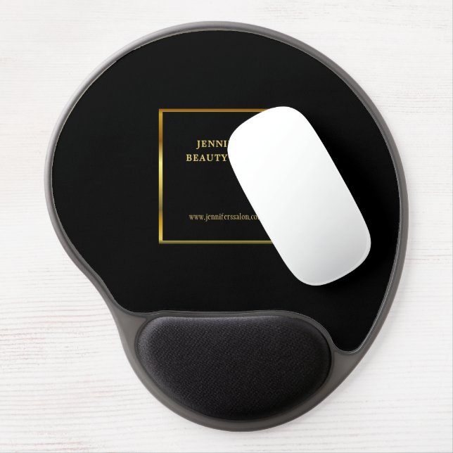 Modern black gold promotional professional gel mouse pad (Left Side)
