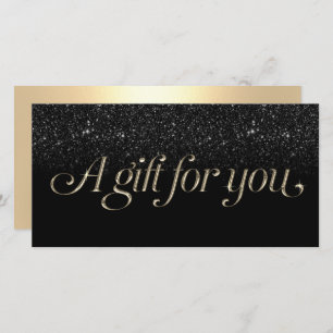 Modern Black & Gold Salon Spa Gift Certificates