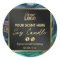 Modern Black Gold Teal Ink Soy Candle Labels