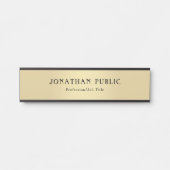 Modern Black Gold Template Professional Elegant Door Sign | Zazzle