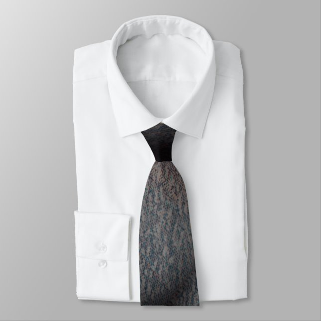 MODERN BLACK GRAY BLUE CUTE NECK TIE Rmdesignflo55 (Tied)