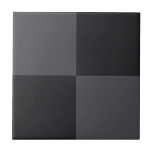 Modern Black Gray Checkered Ceramic Tile