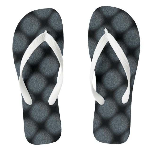 MODERN black gray CUTE  Flip Flops (Footbed)