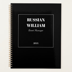 Modern Black Gray Elegant Business Planner