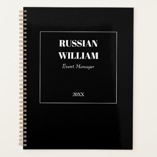 Modern Black Gray Elegant Business Planner