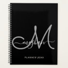 Modern Black Gray Handwritten Script Monogram 2022