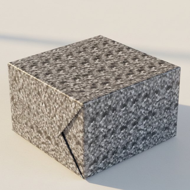 Modern Black Gray Metallic Abstract Mosaic Wrapping Paper (Creator Uploaded)