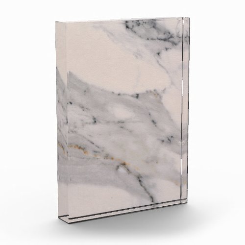 Modern black gray pink marble pattern  acrylic award