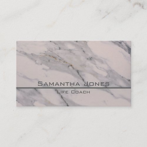 Modern black gray pink marble pattern  business card