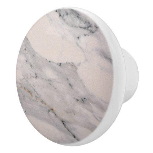 Modern black gray pink marble pattern  ceramic knob